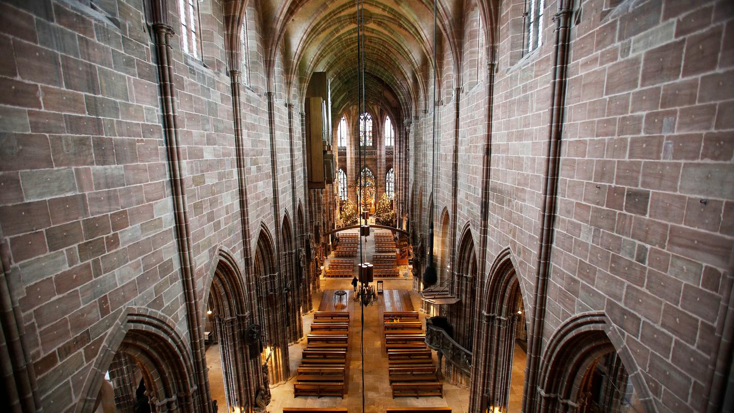 Blick in die Lorenzkirche: Aufgrund anhaltend hoher und trockener Temperaturen haben die Orgeln Schaden angenommen und können nicht mehr zuverlässig bespielt werden. 
