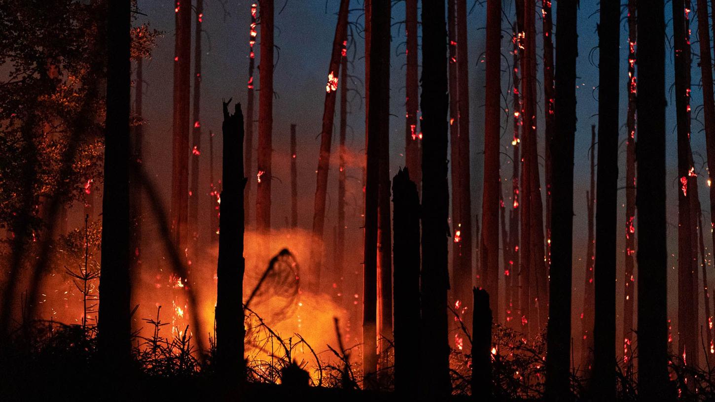 Ein kleiner Funken und der ganze Wald steht in Flammen. Der trockene, heiße Sommer ist im wahrsten Sinne brandgefährlich.
Ein kleiner Funken und der ganze Wald steht in Flammen. Der trockene, heiße Sommer ist im wahrsten Sinne brandgefährlich.