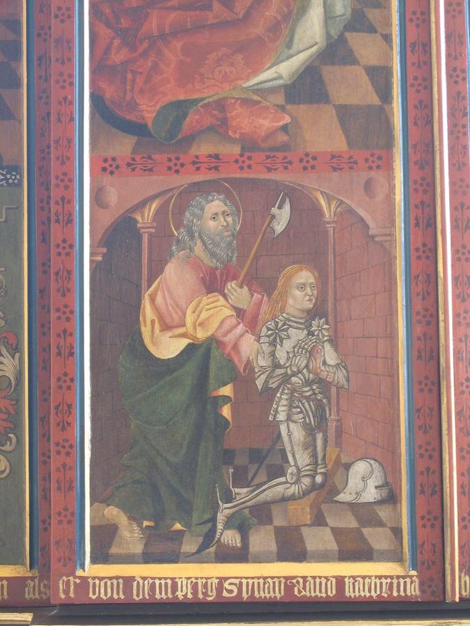Sebald Rieter, Abbildung am Altar der Rezelsdorfer Kirche.   