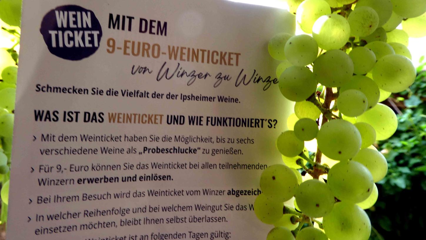 Mit dem „9-Euro-Weinticket“ durch die offenen Ipsheimer Weingüter.