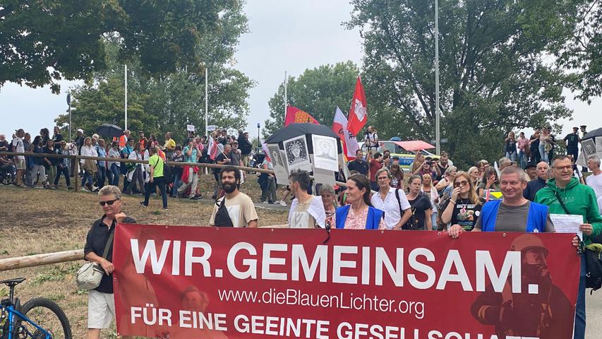 Die Demonstranten marschierten zur Wöhrder Wiese.