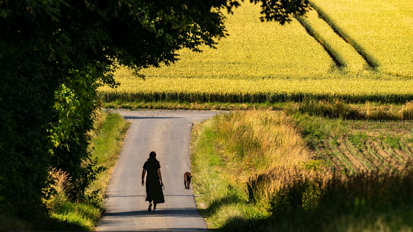 Eine Frau wurde in Ansbach beim Gassigehen mit ihrem Hund bedroht (Symbolbild). Eine Frau wurde in Ansbach beim Gassigehen mit ihrem Hund bedroht (Symbolbild).