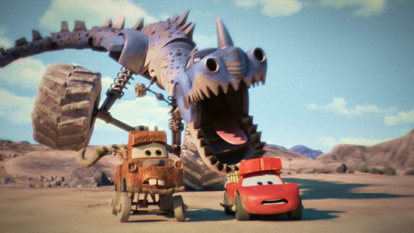 Lightning McQueen und sein Kumpel Hook begeben sich in der Serie "Cars on the road" von Radiator Springs aus auf eine abenteuerliche Reise durchs ganze Land, um sich mit Hooks Schwester zu treffen. Los geht's am 8. September bei Disney+. 