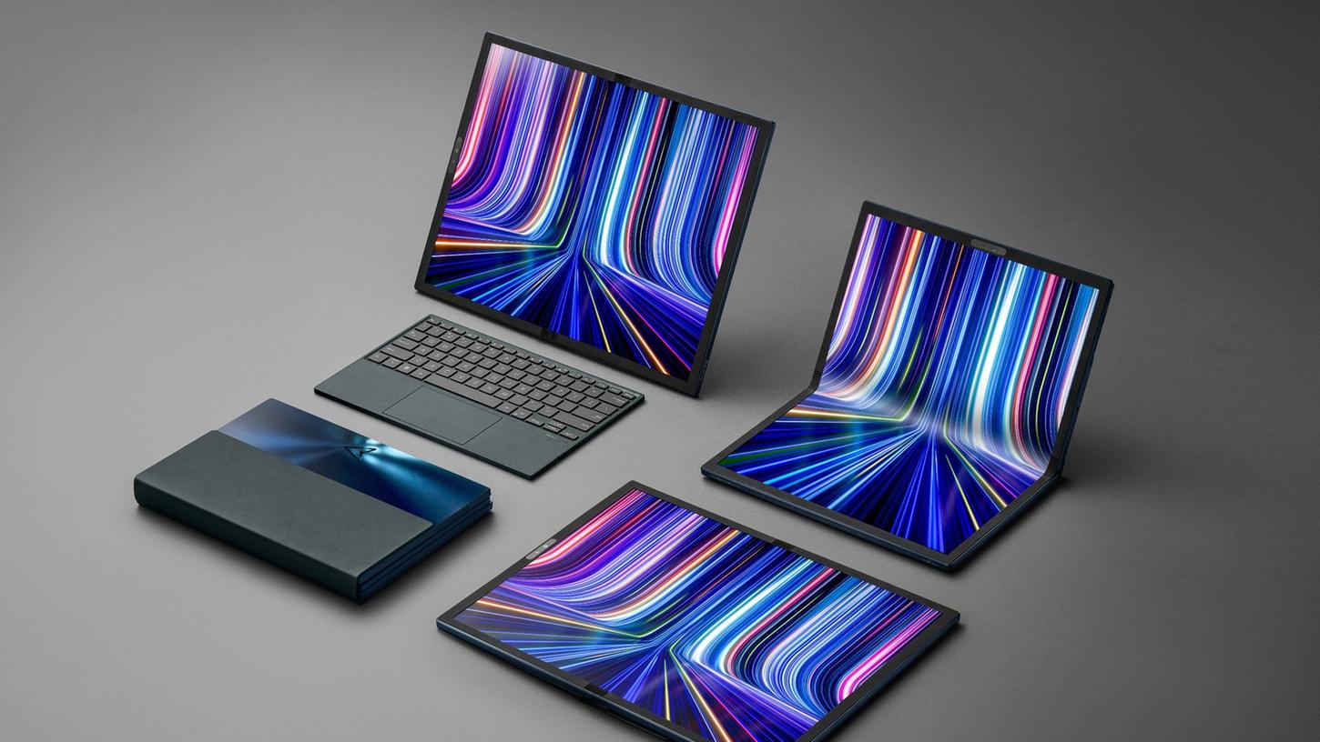 Ein Gerät, viele Einsatzmodi. Das Zenbook 17 Fold OLED von Asus ist Tablet, Notebook oder Desktop-Ersatz.
