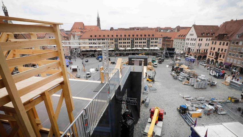 Es wird wieder spektakulär beim Red Bull District Ride. Wie immer spielt der Hauptmarkt in Nürnberg eine zentrale Rolle. 