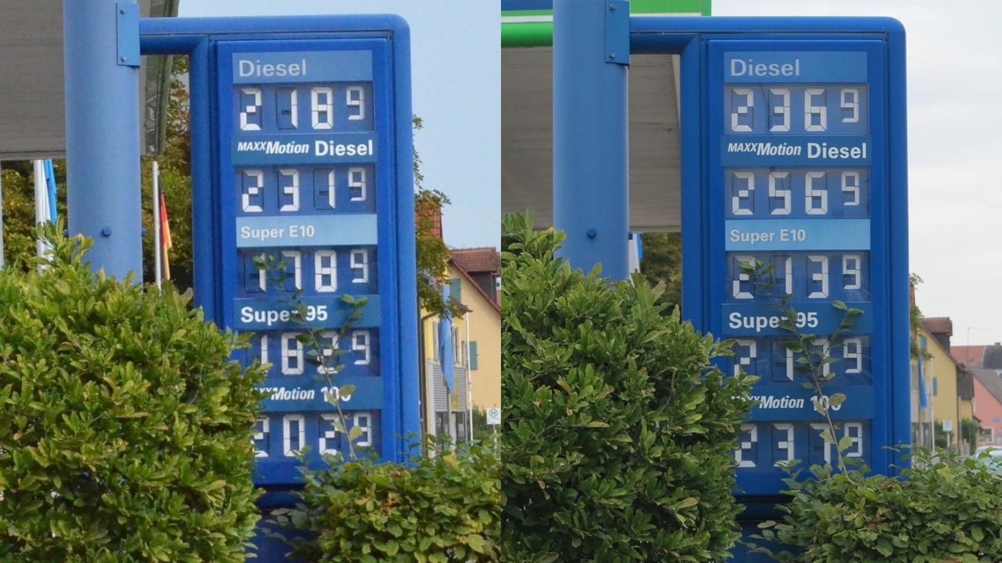 Rabatt fällt weg: Gunzenhäuser Tankstellen heben Spritpreise deutlich an Rabatt fällt weg: Gunzenhäuser Tankstellen heben Spritpreise deutlich an