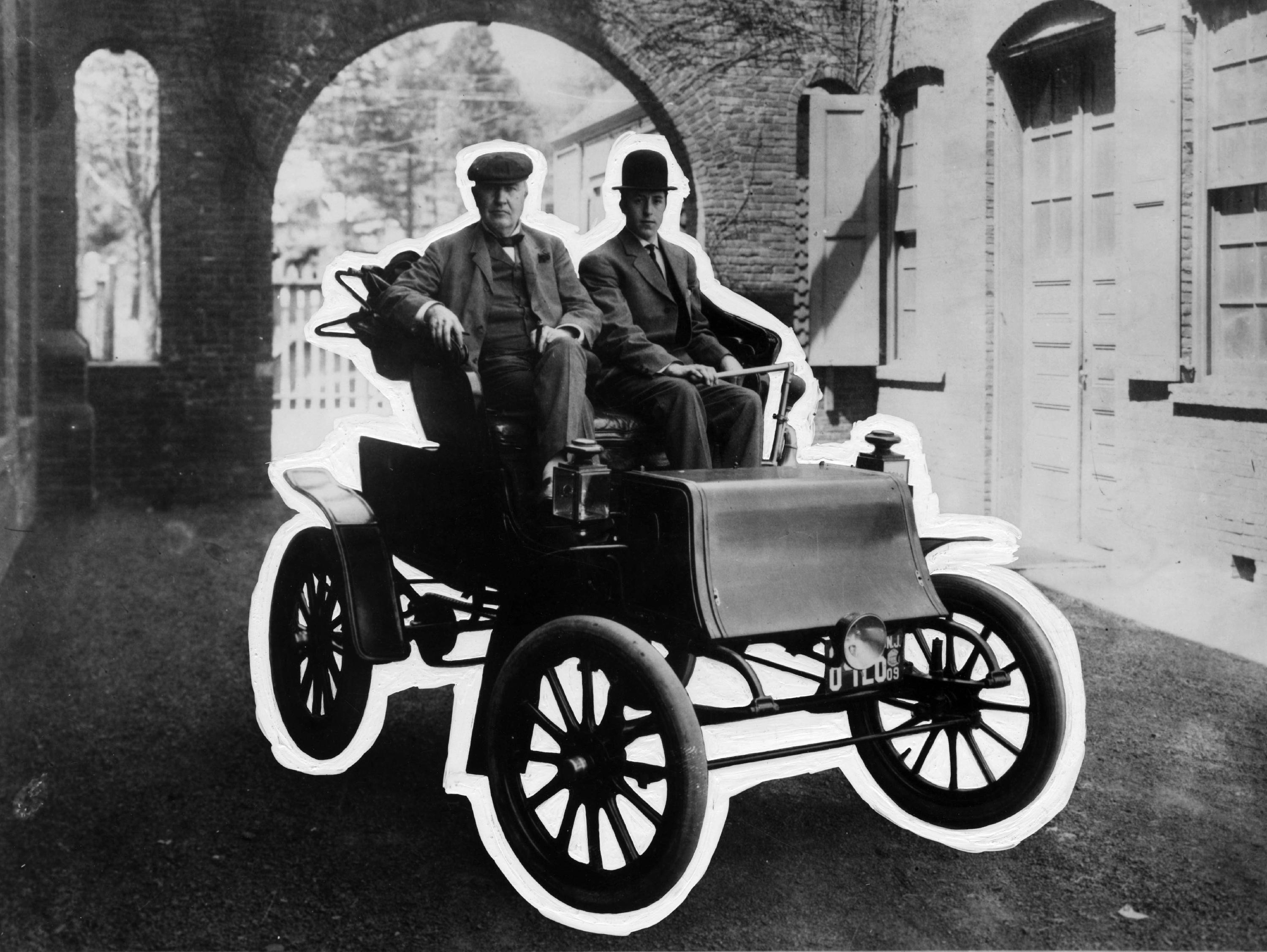 Elegantes Erfinder Des Autos Fotosnull