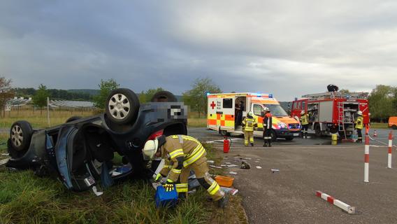 Crash bei Mühlhausen: Zwei Verletzte