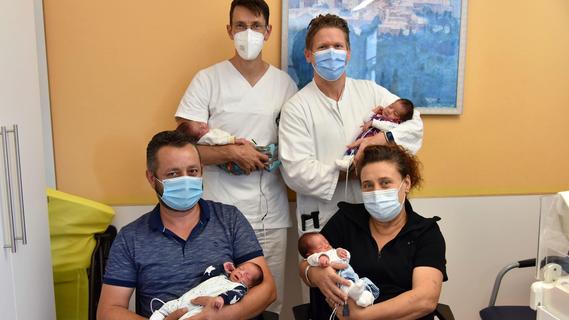 "Kleine Sensation": Vierlinge aus Pegnitz an der Uni-Klinik in Erlangen geboren