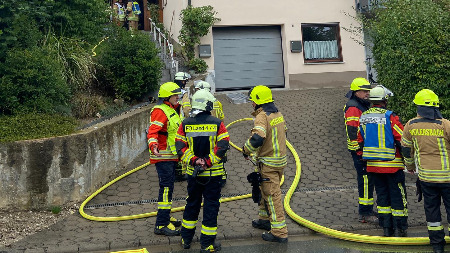 Der Einsatz am Sonntag in Weilersbach.
Der Einsatz am Sonntag in Weilersbach.