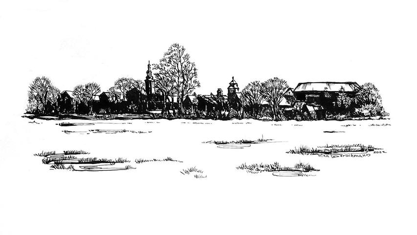 Höchstadt in Schwarz-Weiß.
Höchstadt in Schwarz-Weiß.