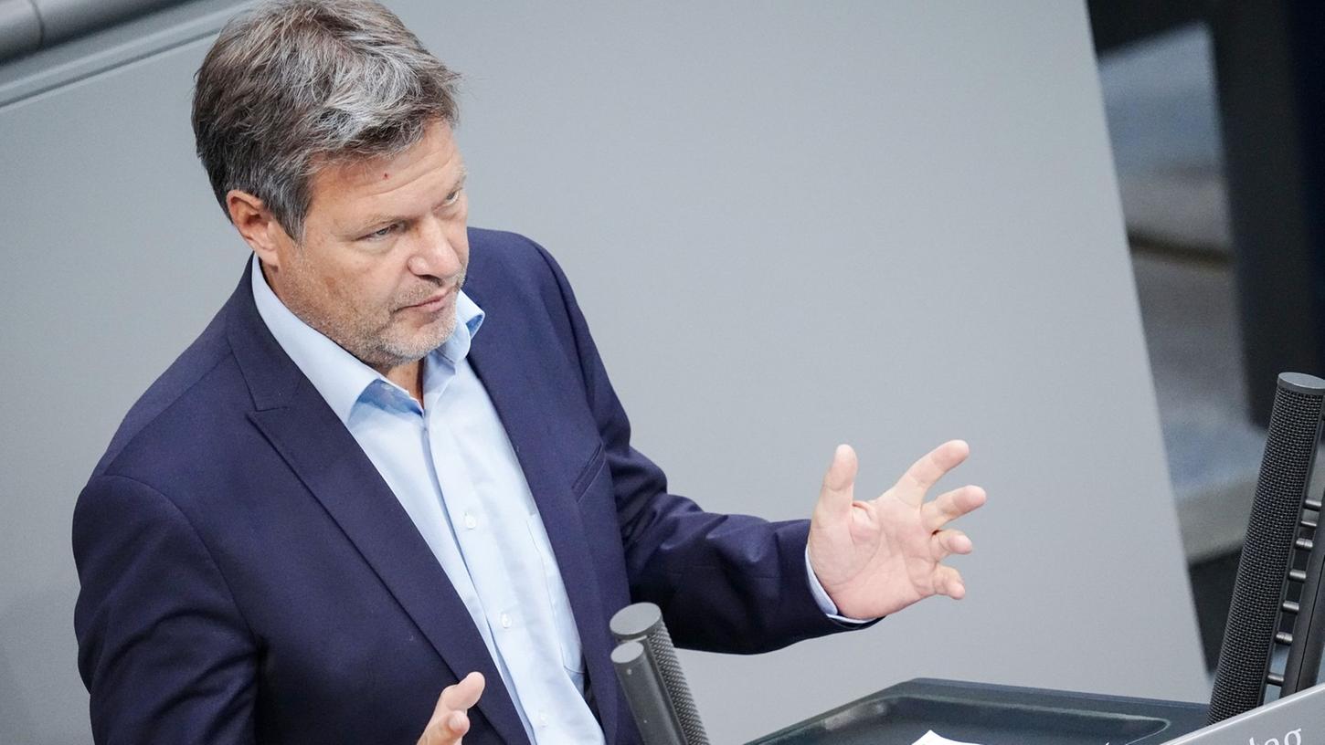 Wirtschaftsminister Robert Habeck im Bundestag.