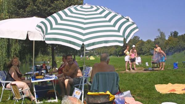 Auf der Suche nach Gleichgesinnten treffen Grillfreunde auch am Pegnitzufer viele Mitstreiter. Die Pegnitzauen ziehen sich als Grünfläche durch die Stadt Nürnberg entlang der Pegnitz. Ob auf der Wiese oder unter schattigen Bäumen - flussabwärts vom Lederersteg bis zum Trimmpfad beim Bolzplatz und von der Theodor-Heuss-Brücke bis zum Sportplatz - hier darf überall gegrillt werden. Den Grill muss man allerdings selbst mitbringen.