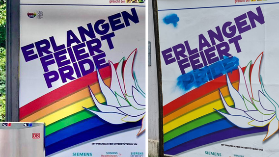 CSD-Plakate zerstört: Wie viel Queerfeindlichkeit gibt es in Erlangen?