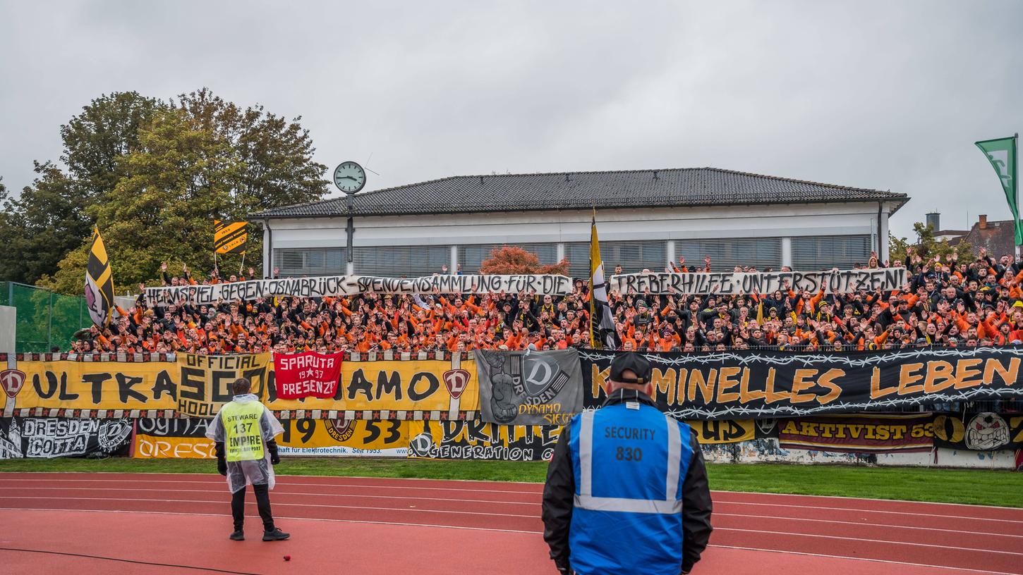 Drittligabegegnung: Am 1.Oktober spielte SpVgg BAyreuth gegen SG Dynamo Dresden. 