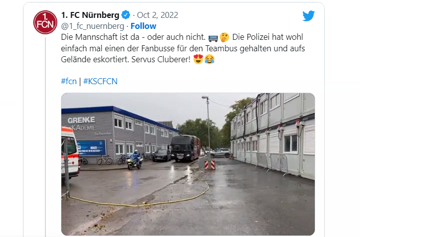 Ein Video der kuriosen Verwechslung ist auf der Twitter-Seite des 1. FC Nürnberg zu finden.