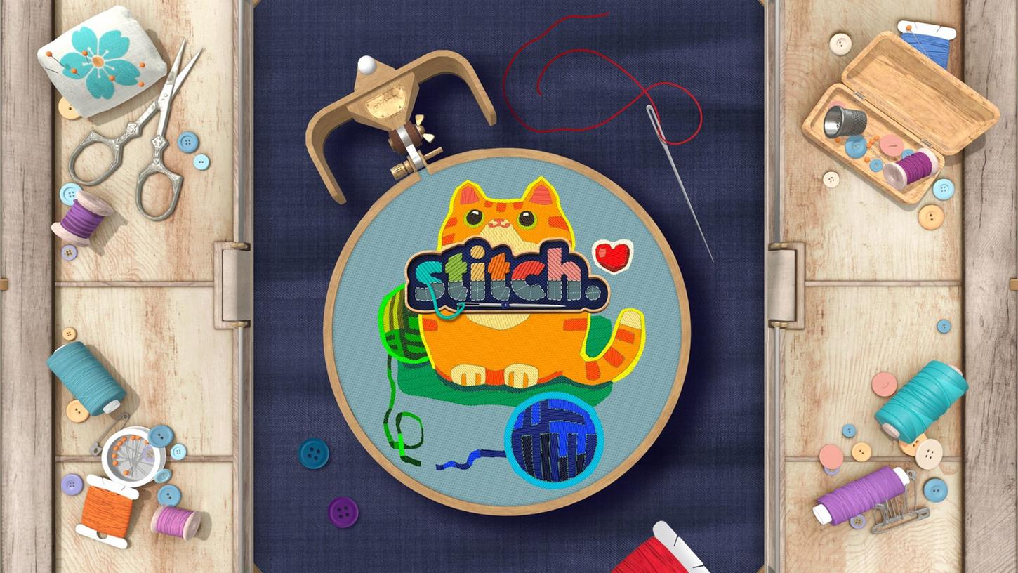 Stich für Stich wird eine Katze draus. "Stitch" für Apple-Geräte verbindet Videospiele und Stickmuster.