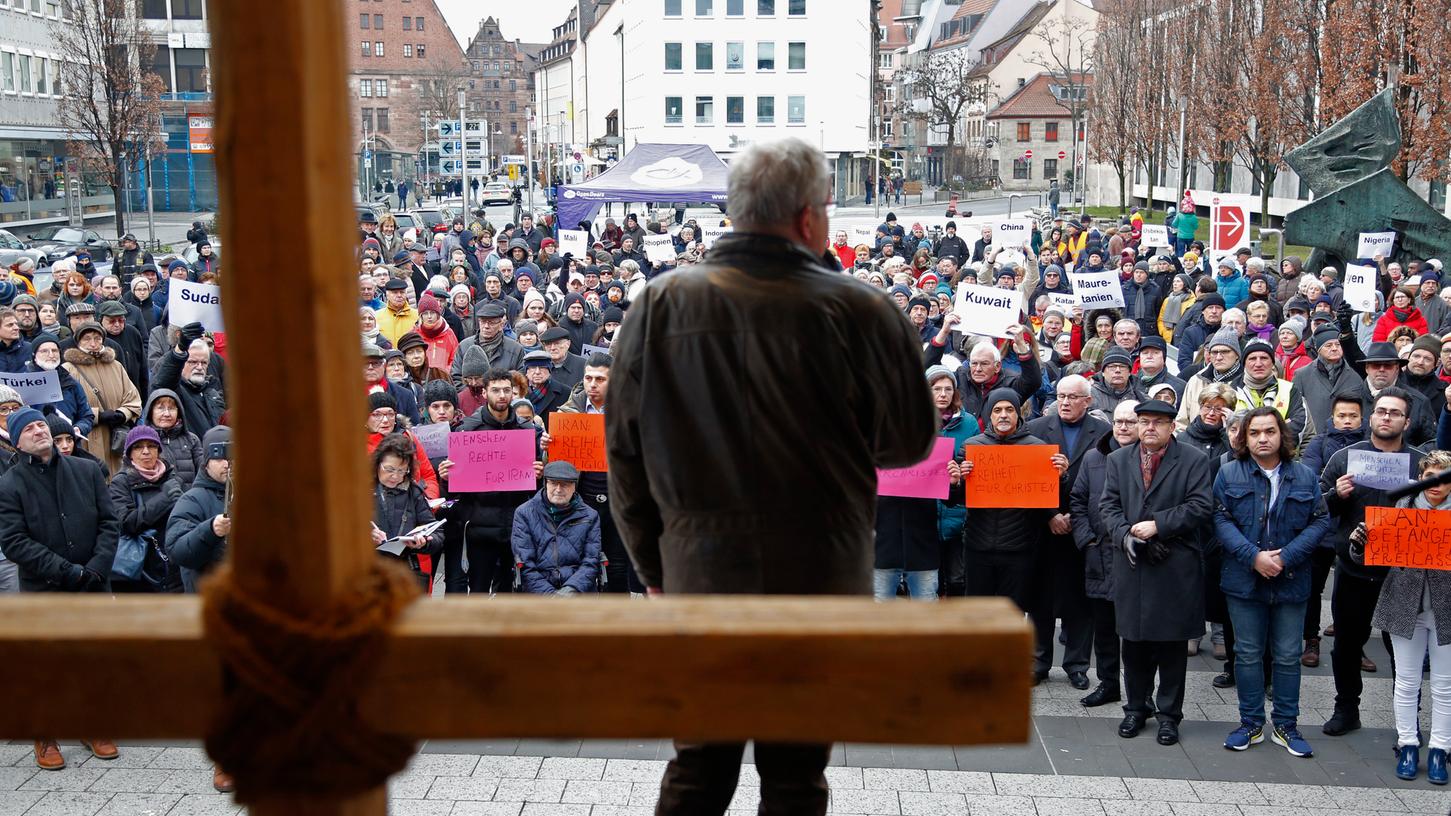 Eine Kundgebung für Religionsfreiheit der Evangelischen Allianz in Nürnberg im Jahr 2020.