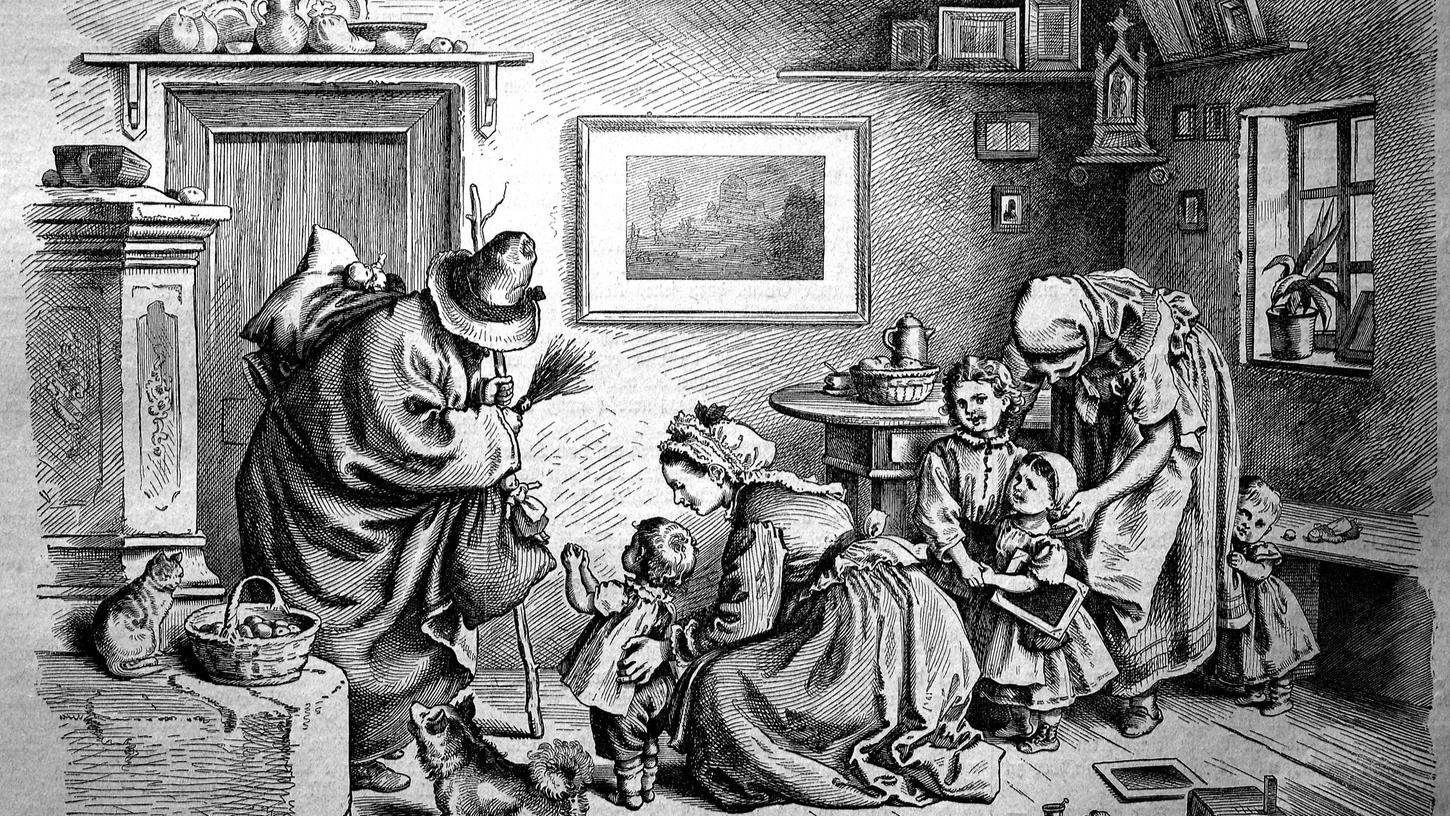 Zusammen mit Sankt Nikolaus besucht Knecht Ruprecht die Familie und die Kinder.
