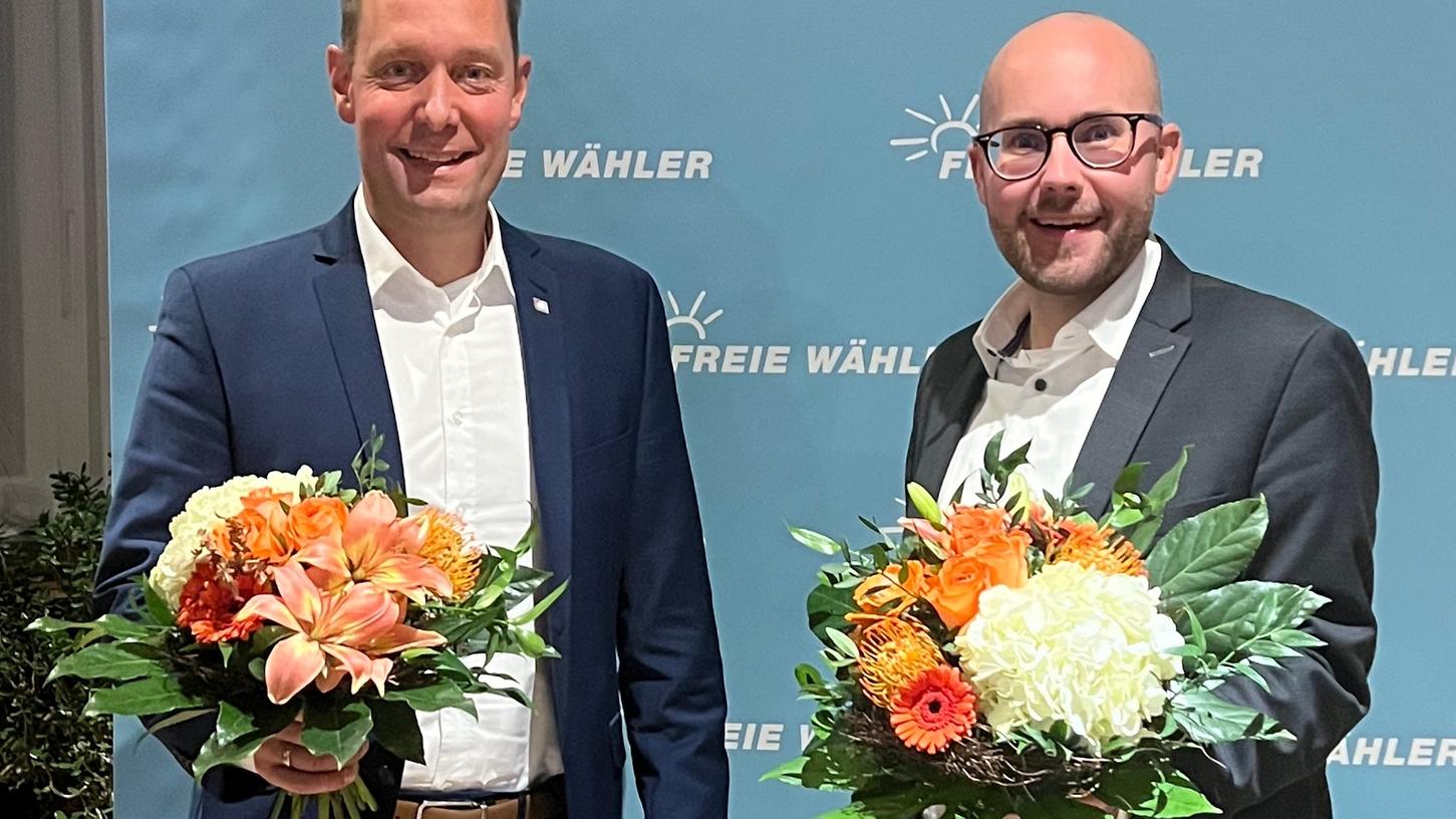 Armin Kroder (links) tritt 2023 erneut für den Bezirkstag an, Felix Locke (rechts) will in den Landtag einziehen.