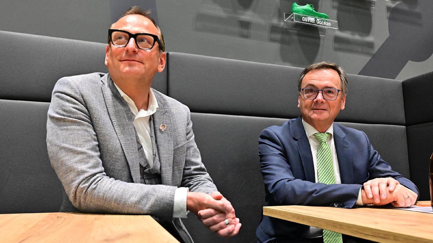 "Ich hätte mir das niemals erträumt": Volker Heißmann (links) wird Nachfolger von Fred Höfler, der das Kleeblatt drei Jahre als Präsident geführt hatte.
