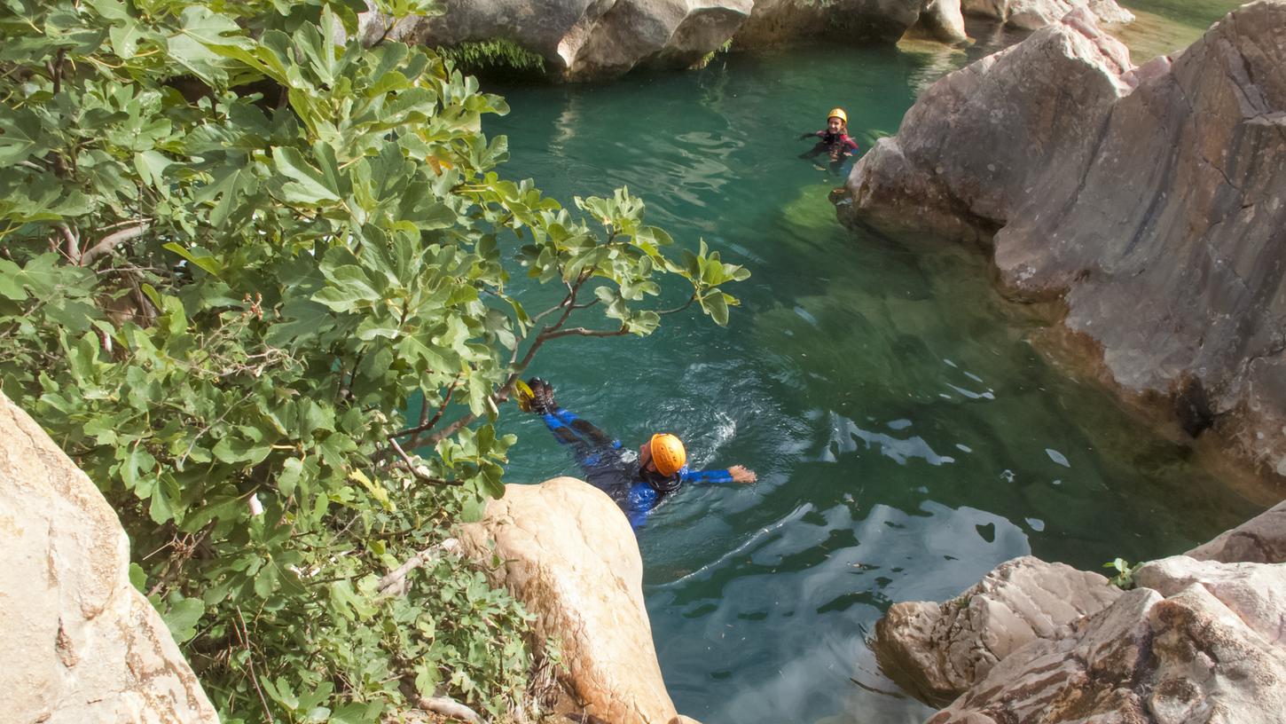 Mal eine ganz andere Idee für den Hochzeitstag: Canyoning.