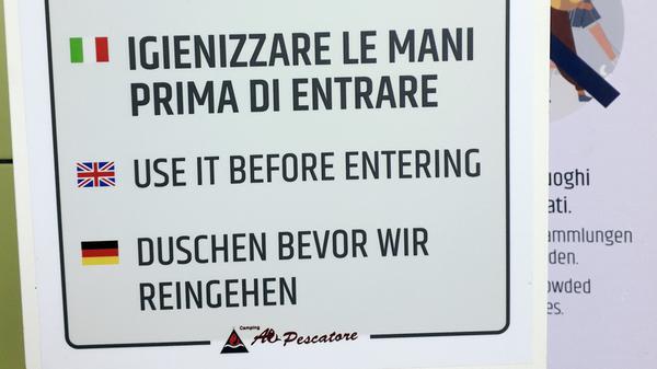 Gesehen von Andre Engelbrecht aus Fürth auf einem Campingplatz am Lago Di Caldonazzo in Italien.