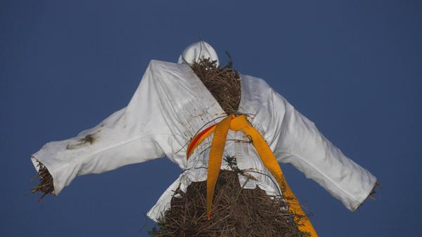Antoniusfeuer am Heiligabend im thüringischen Schweina.
