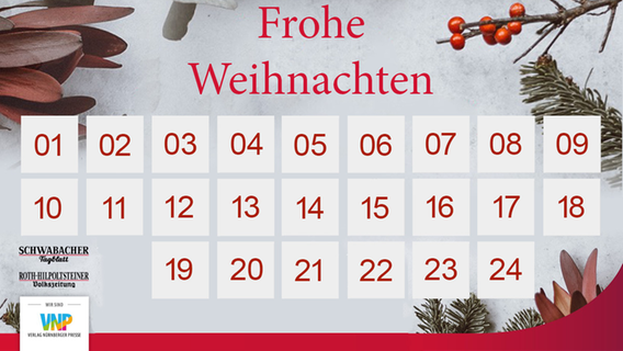 Adventskalender: Jeden Tag ein Preis aus der Region Schwabach/Roth