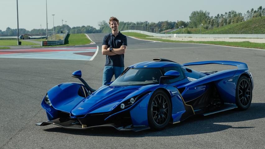 Prominenter Testfahrer: Ex-Formel-1-Pilot Romain Grosjean. Prominenter Testfahrer: Ex-Formel-1-Pilot Romain Grosjean.