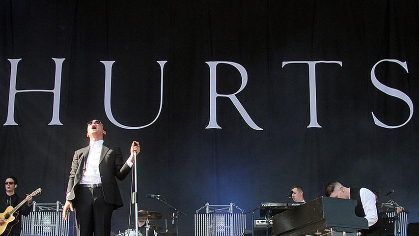Schon 2011 war Hurts bei Rock im Park. Ihren unverkennbaren Synthie-Pop-Stil hat die Band aus Manchester seither nicht verloren.