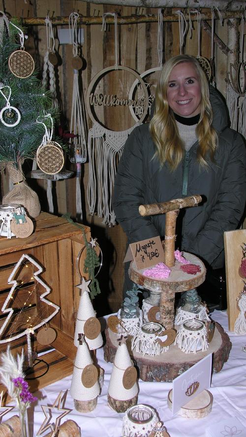 Linda Kocher betreibt einen Makramee-Dekoverleih für Hochzeiten, Geburtstage und andere Feiern und verkauft ihre Handarbeiten auch.