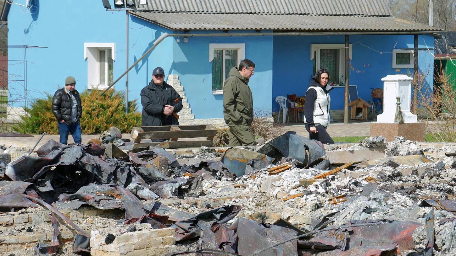 Zerstörung, wohin das Auge blickt: Diese Aufnahme stammt aus Browary. Die Stadt Erlangen baut mit ihrer Partnerstadt Jena gerade eine Solidaritätspartnerschaft mit der ukrainischen Stadt auf. 