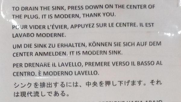 "Dieser Hinweis liegt in einem Motel in Beatty aus. Wir haben dort auf dem Weg ins Death Valley übernachtet", schreibt uns unser Leser Andreas Mittmann aus Nürnberg. Alle Bilder der letzten Jahre unserer lustigen Deutschübersetzungen finden Sie hier.