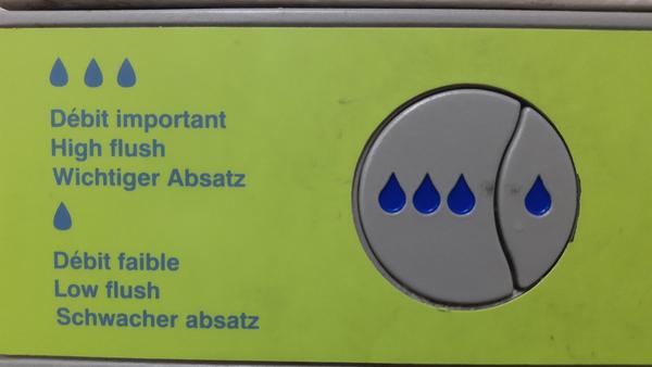 "Ich habe das entdeckt an den Spülknöpfen einer automatischen Toilette an der Strandpromenade von Fréjus, Côte d'Azur, Frankreich", schreibt uns Leser Siegfried Straßner aus Nürnberg.