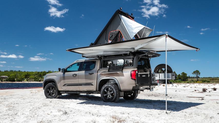 Im Zubehörprogramm gibt es ein Dachzelt. Auch ein Hardtop lässt sich ordern.