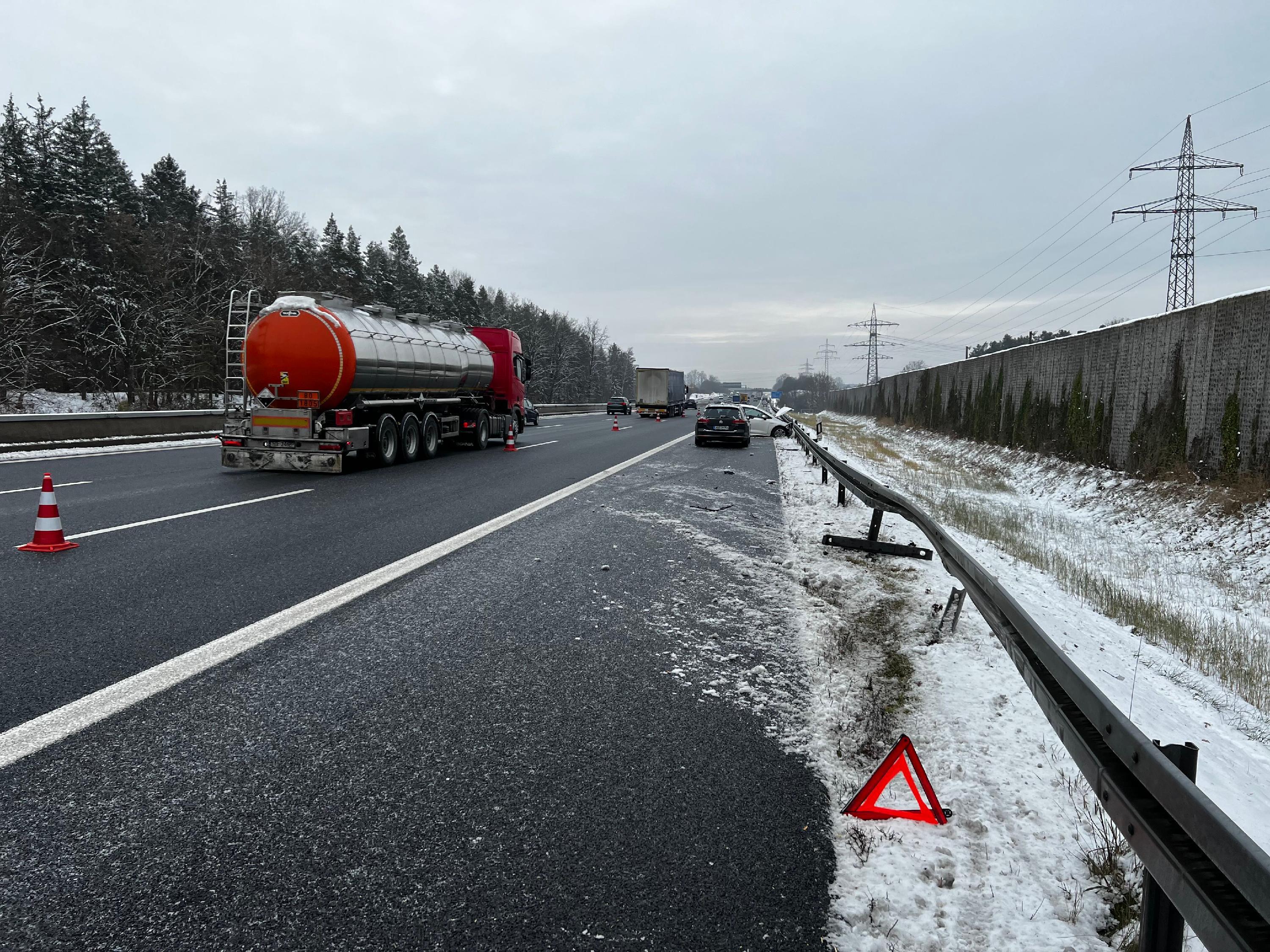 Vermehrt Glätteunfälle auf der A9