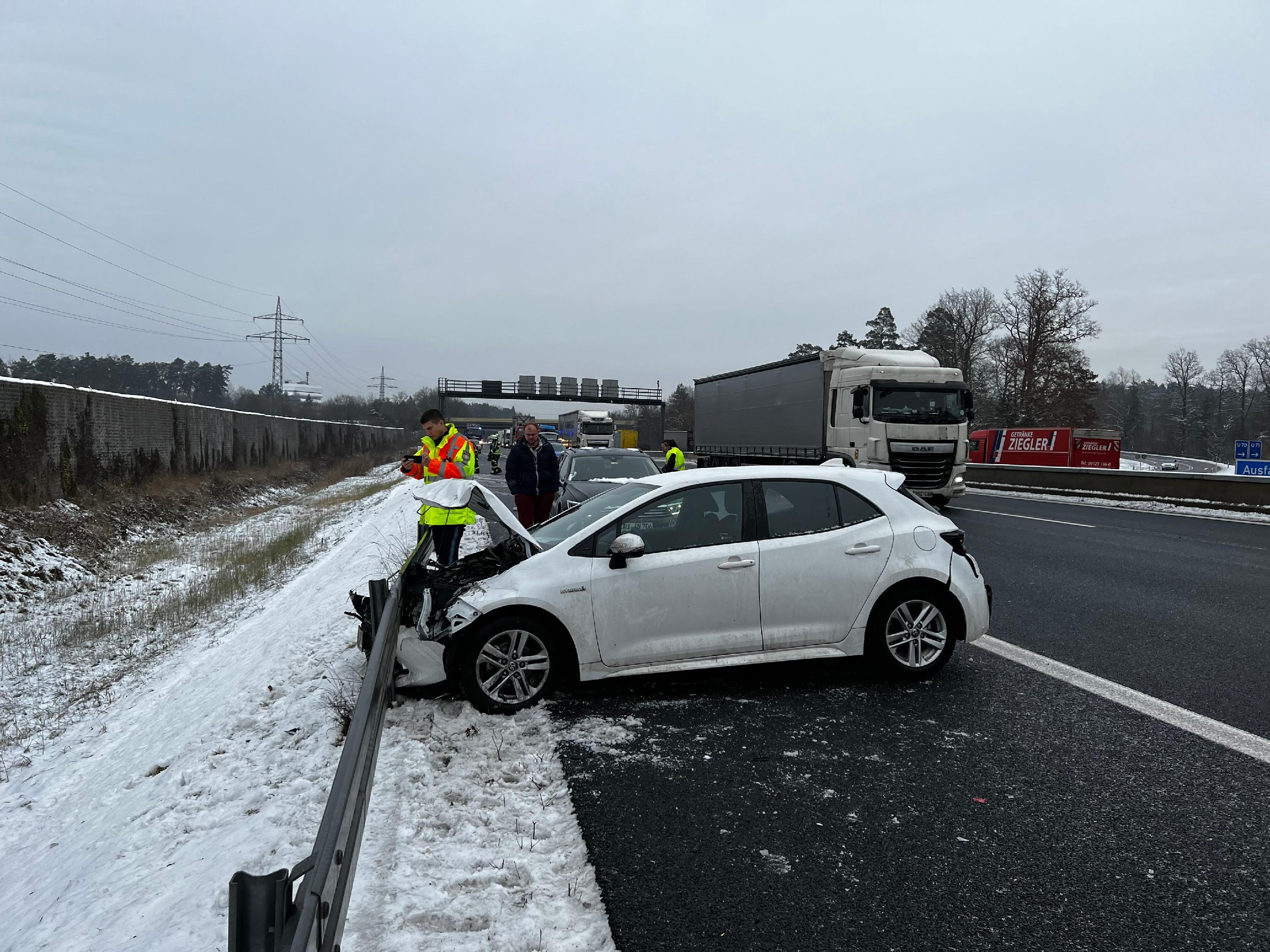 Vermehrt Glätteunfälle auf der A9