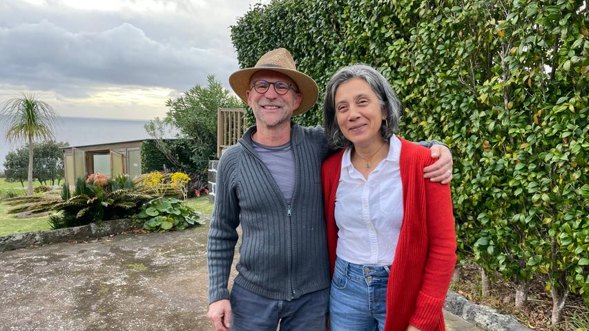 Hotelbesitzer, Bio-Landwirte und waschechte Azoreaner. Francisco und Susana betreiben die Unterkunft "Quinta de Meia Eira" auf Faial.