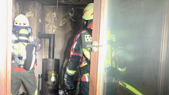 Zwei ältere Bewohner mussten ins Krankenhaus: Christbaum in Eckenhaid fing Feuer