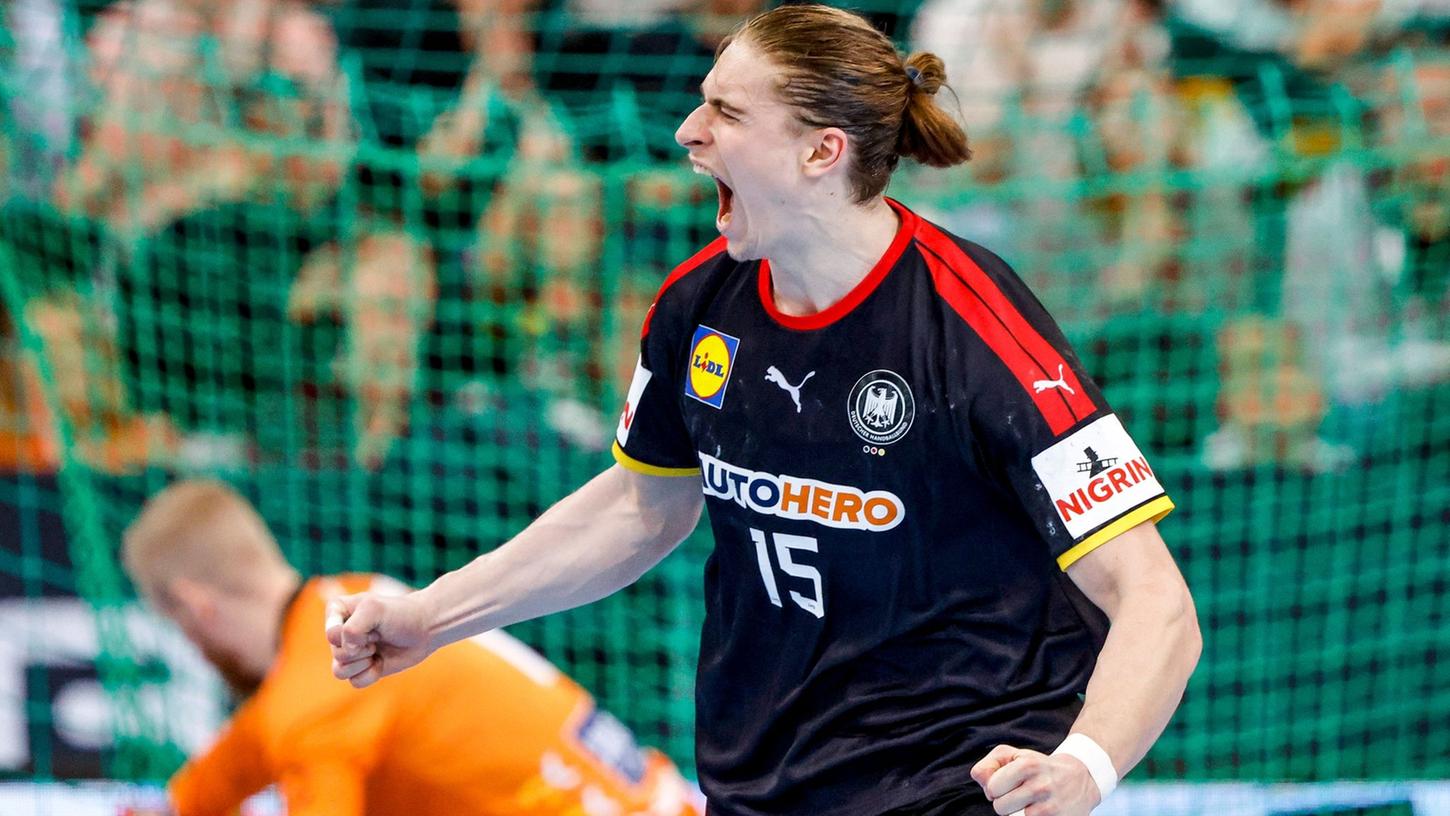 Juri Knorr zeigte im Testspiel gegen Island eine starke Leistung. Juri Knorr zeigte im Testspiel gegen Island eine starke Leistung.