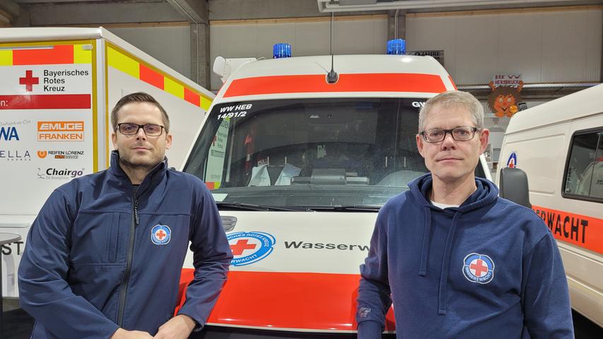 Marco Götz und Roland Olearczyk sind die Vorsitzenden der Wasserwacht Hersbruck.