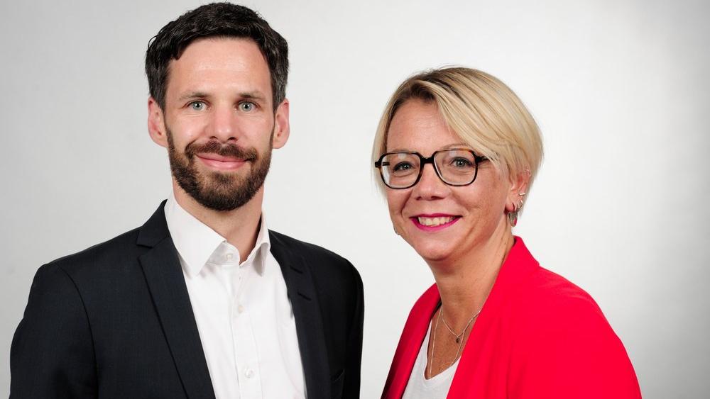 Die neuen Vorstandsvorsitzenden der Awo-Mittelfranken Süd: Christine Heller und Sven Ehrhardt.