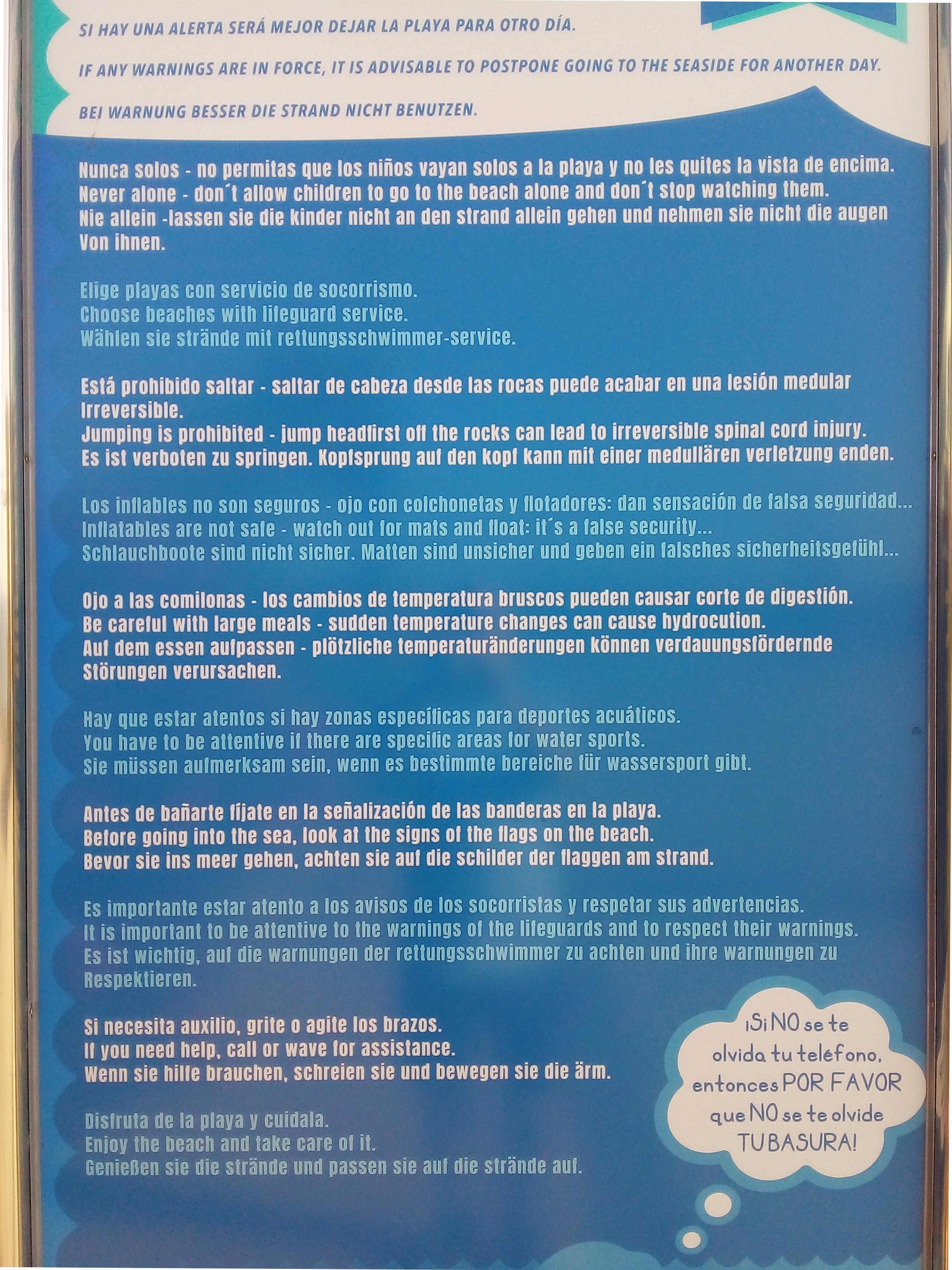 "Die Tipps für Wassersportler fand ich am Strand von Tarajalejo auf Fuerteventura. Am spaßigsten fand ich Tipp 2 und 3", schreibt uns Manfred Herbert aus Fürth.