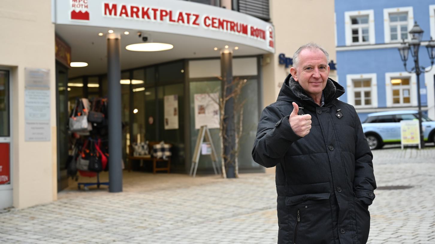 Uwe Heyder, Kreisvorsitzender der Handelsverbandes Bayern, hat viel an der Entwicklung in Roth auszusetzen. Ein Lichtblick ist für ihn die Valentin-Passage.
