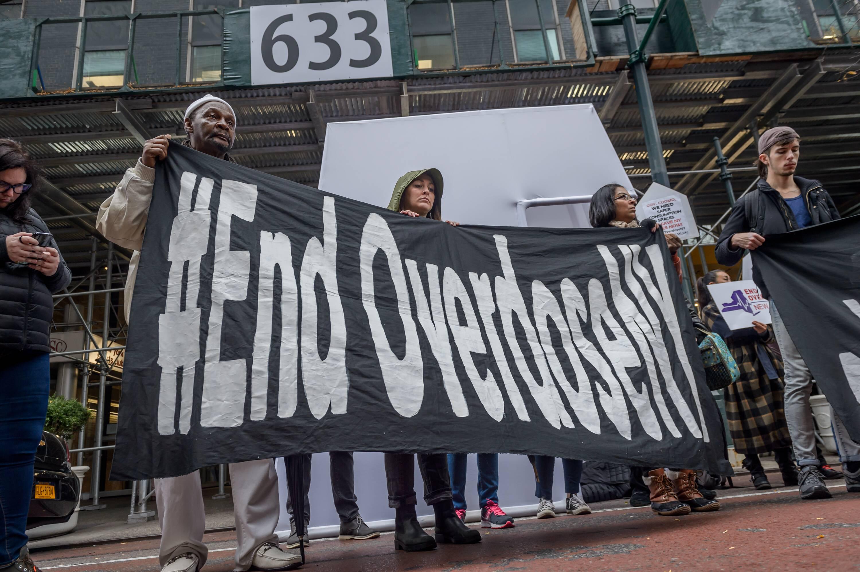 Seit Jahren finden in New York Proteste statt, die auf die Drogenkrise aufmerksam machen m&ouml;chten.