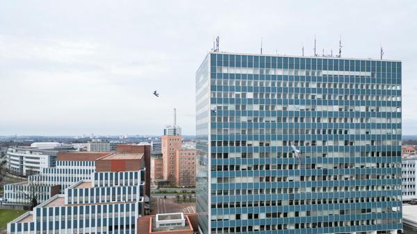 Das "blaue Haus" von Siemens ist Anfang 2023 bereits geräumt.