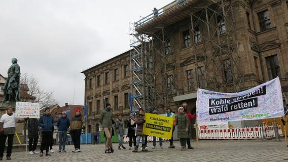Erlanger Klimaschützer demonstrieren gegen die Räumung von Lützerath