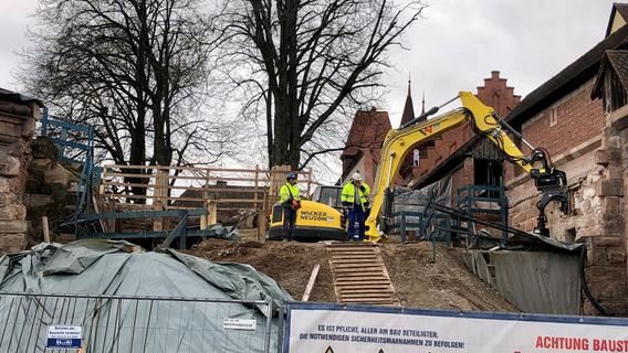 Warten auf ein neues Nürnberger Kleinod: Am Eingang zur Altstadt wird noch gebaggert