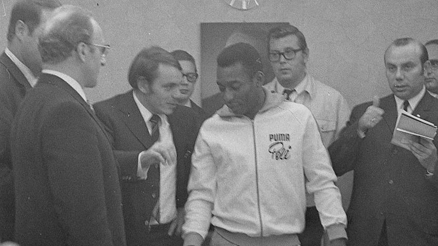 Besuch von Pelé am 26. September 1970 in Herzogenaurach.